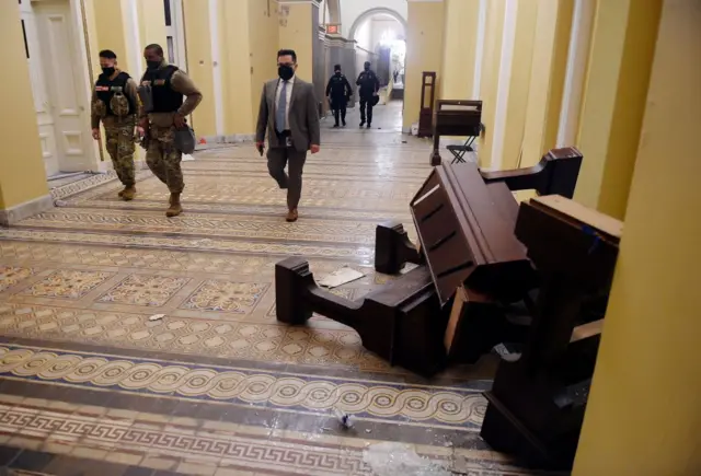 Damage in Capitol building