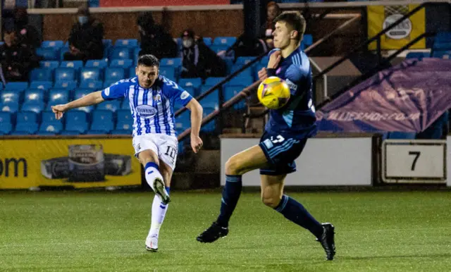 Greg Kiltie scores his second against Hamilton