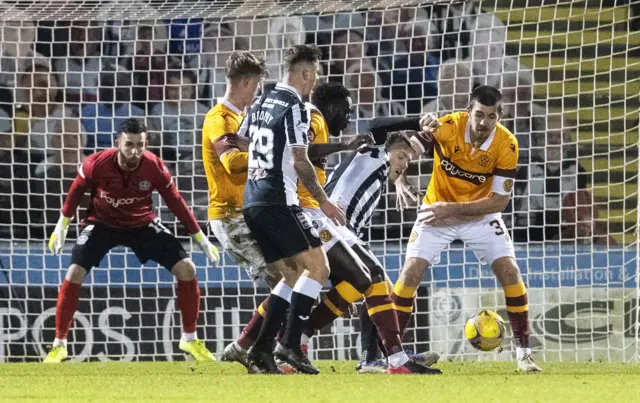 Motherwell concede a penalty against St Mirren