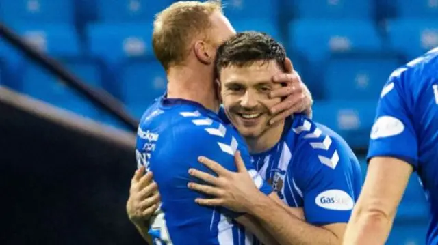 Greg Kiltie celebrates his second goal for Kilmarnock