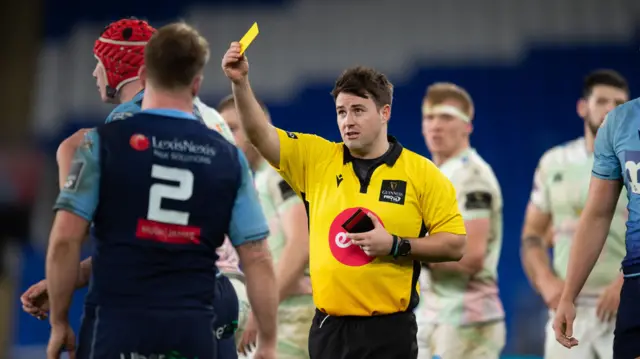 Cardiff Blues yellow card