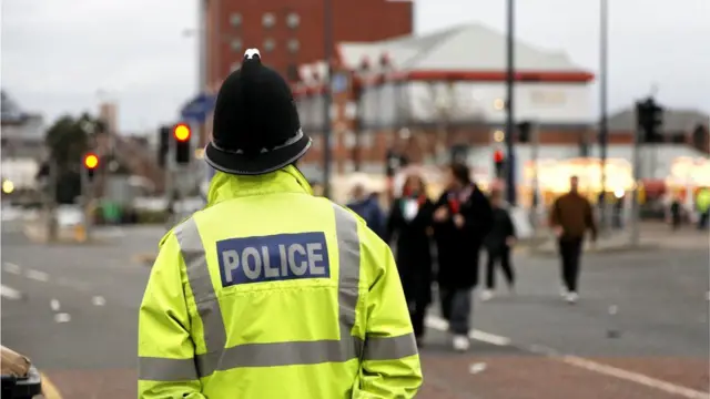 A police officer in the street