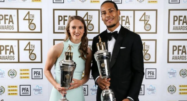 Virgil Van Dijk and Vivanne Miedema