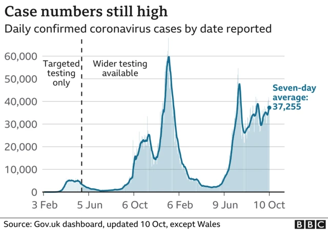 Daily cases graph