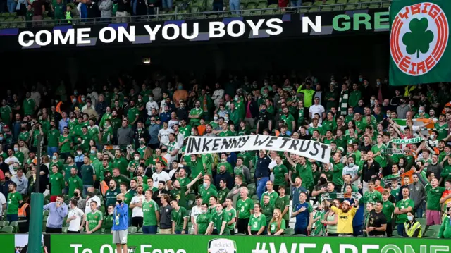 Republic of Ireland fans at the Aviva Stadium during September's 1-1 draw with Serbia