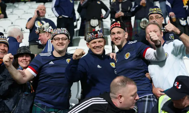 Scotland fans are making themselves heard