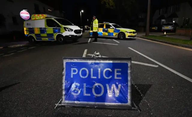 A police cordon at the scene