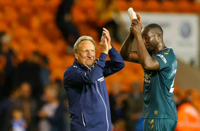 Sol Bamba and Neil Warnock