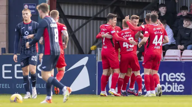 St Mirren celebrate