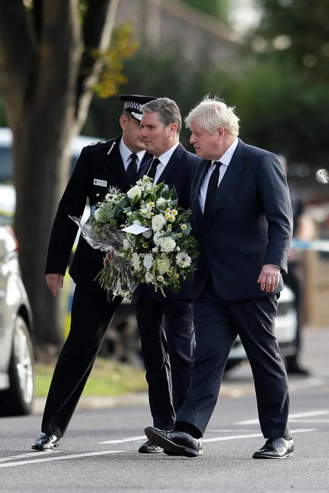 Prime Minister Boris John with Sir Keir Starmer, leader of the opposition