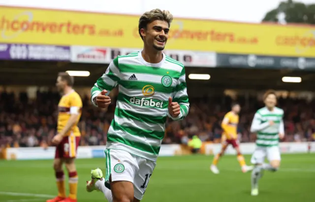 Jota celebrates after firing Celtic in front