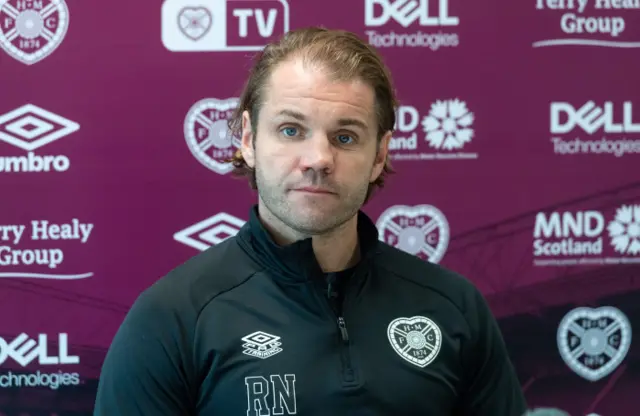 Hearts manager Robbie Neilson