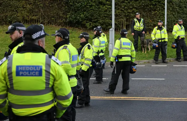 Police at Swansea v Cardiff