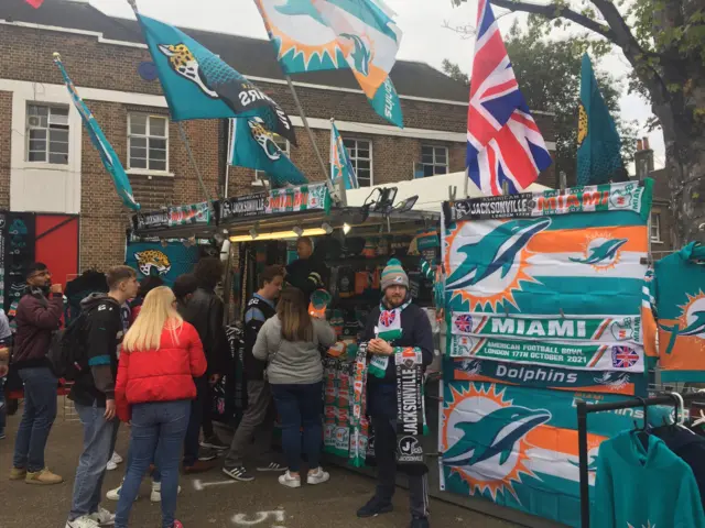 NFL merchandise stall