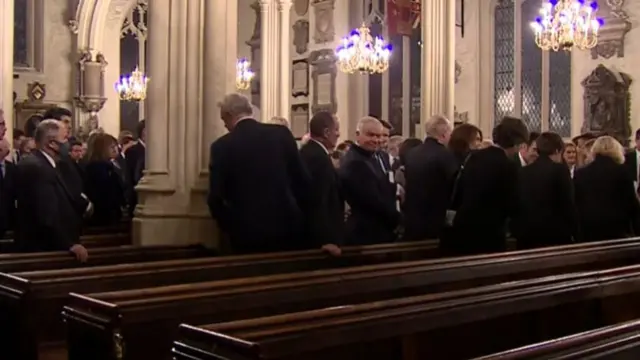 MPs leaving the church