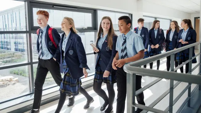 Stock image of schoolchildren
