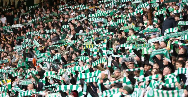 The Celtic fans are making plenty of noise