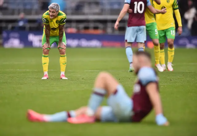 Mathias Normann looks tired after the full-time whistle