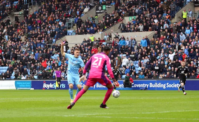 Viktor Gyokeres scores for Coventry