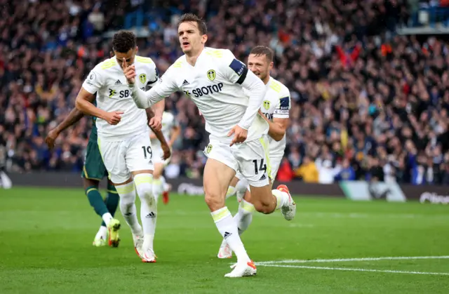 Diego Llorente celebrates his winner