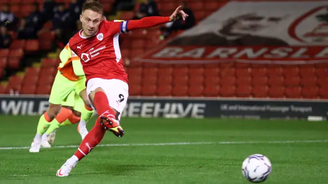 Cauley Woodrow has been one of few highlights as he scores a penalty against Forest