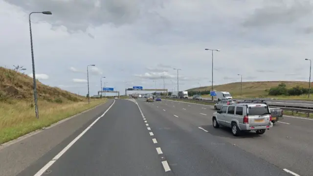 The M62 where the crash happened