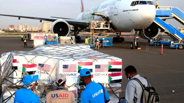 A shipment of Covid vaccines from Covax lands in Sudan earlier in October