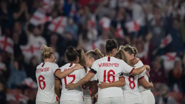 England celebrate a goal