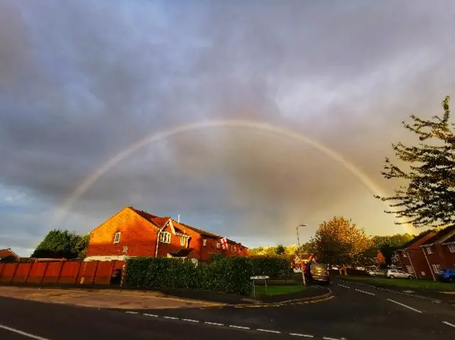 A rainbow in Trench, Shropshire