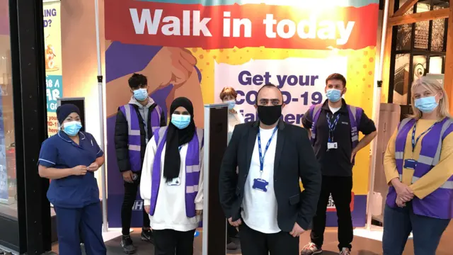 Vaccine drop in clinic at the Broadway Shopping centre in Bradford