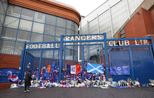 Tributes outside Ibrox