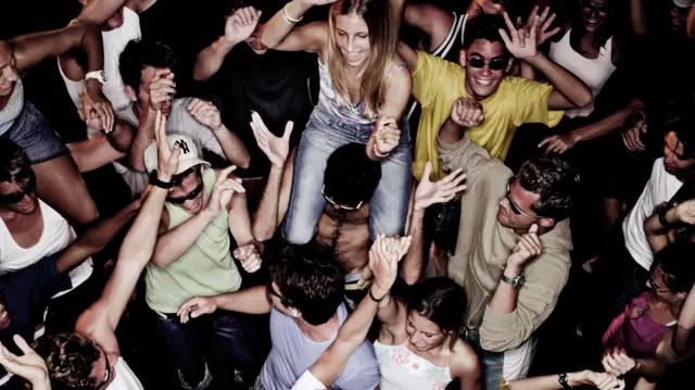 People dancing in a club