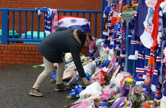 Tributes outside Ibrox