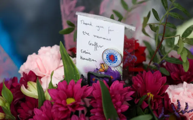 Floral tributes at Ibrox