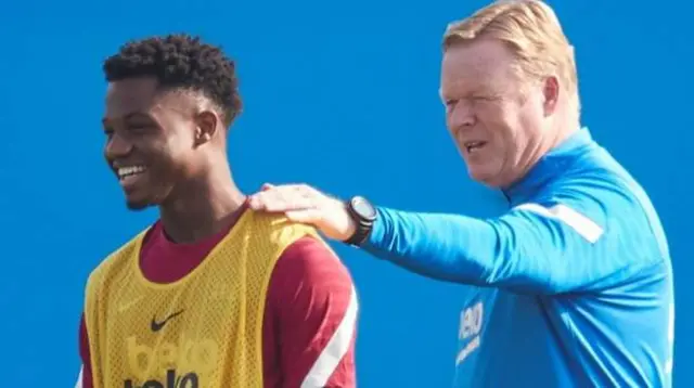 Ronald Koeman, Ansu Fati, Barcelona, training