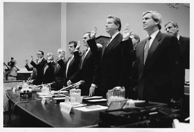 Big Tobacco hearing in the US Congress in 1994