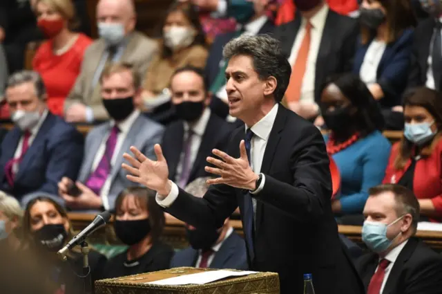 Ed Miliband in the Commons on Wednesday