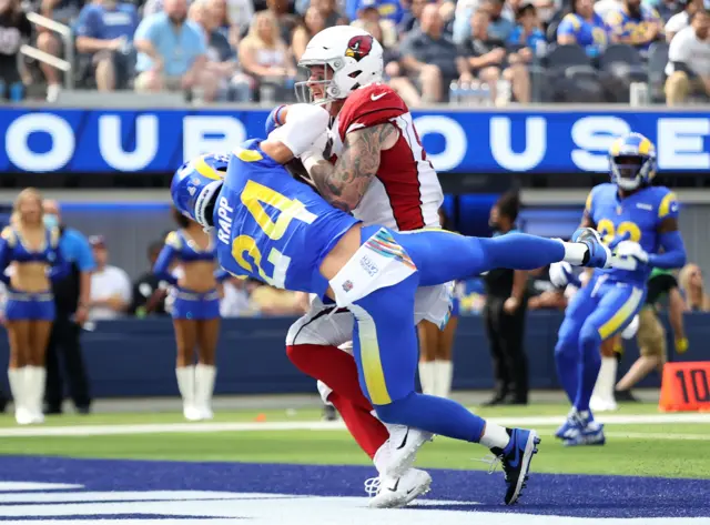 Maxx Williams of the Arizona Cardinals scores a touchdown.