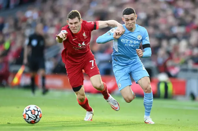 James Milner and Phil Foden