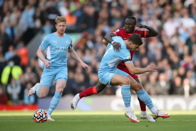 Sadio Mane and Ruben Dias