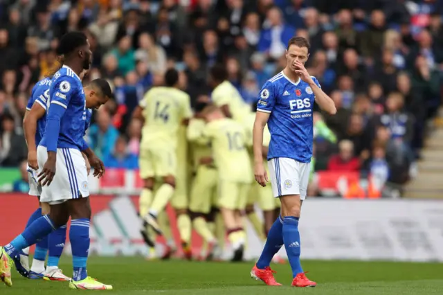 Leicester City player after they went 1-0 down against Arsenal