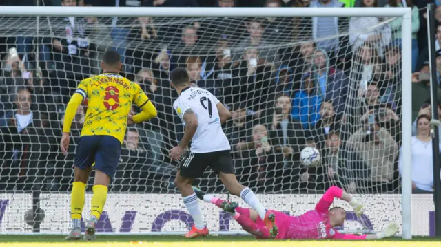 Aleksandar Mitrovic scores for Fulham