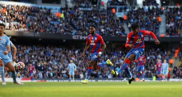 Wilfried Zaha scores