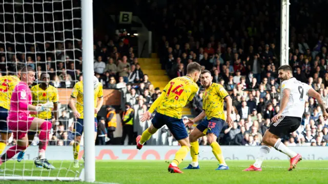 Aleksandar Mitrovic scores