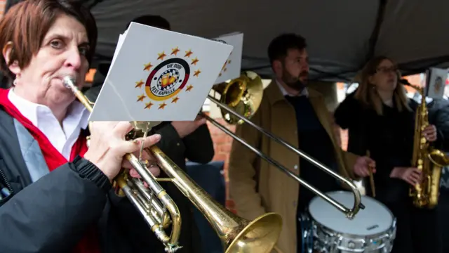 Band plays at Craven Cottage