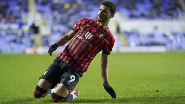 Dominic Solanke celebrates