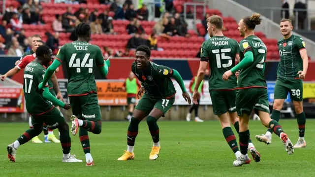 Barnsley celebrate goal