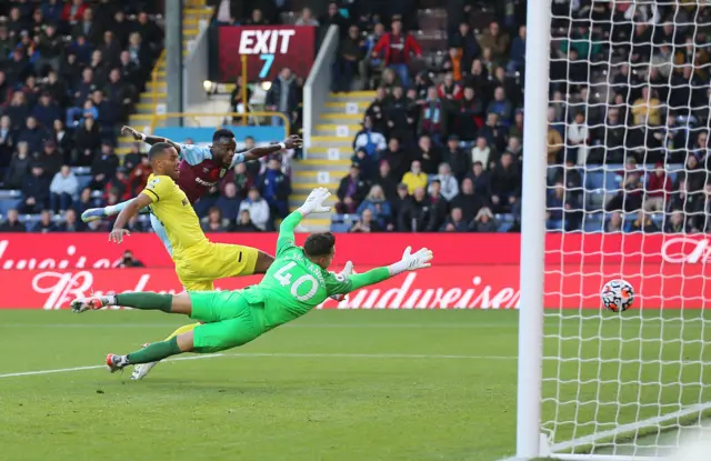 Maxwel Cornet finds the back of the net