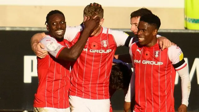 Rotherham celebrate goal