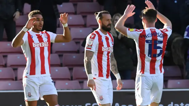 Stoke City celebrate goal